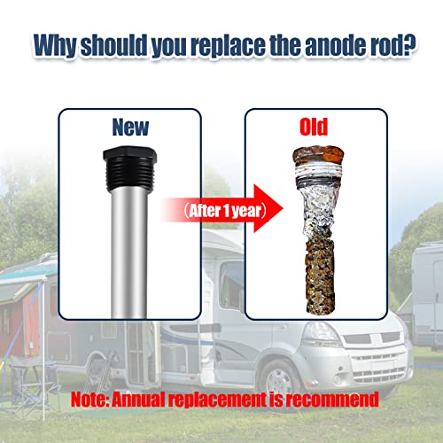 5 Pack RV Water Heater Anode Rod Kit & Flush Wand
