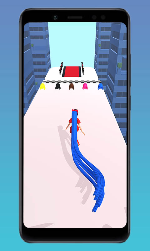 Shiny Beauty Long Hair Makeover Stack Run Challenge 3D - Queen Fit Body High Bridge Fashion Catwalk Stacky Hairs Heels Runner Race Game