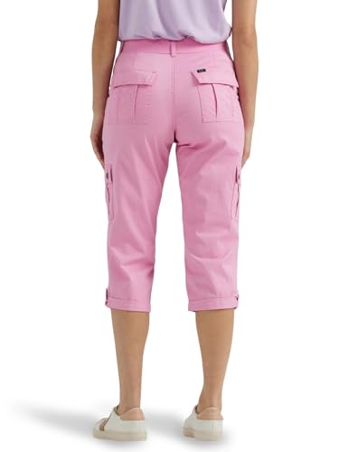 Lee Womens Ultra Lux Comfort with Flex-to-go Cargo Capri Pants, Sugar Lilac, 12 US