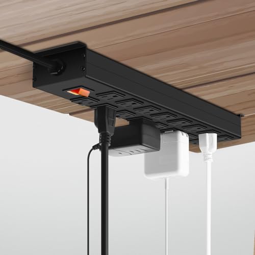 Metal 16 Outlet Mountable Power Strip, Wall Mountable