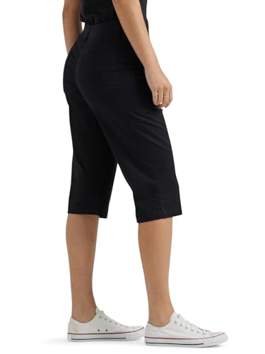 Lee Womens Ultra Lux Comfort with Flex-to-go Utility Skimmer Capri Pants, Union-All Black, 16 US