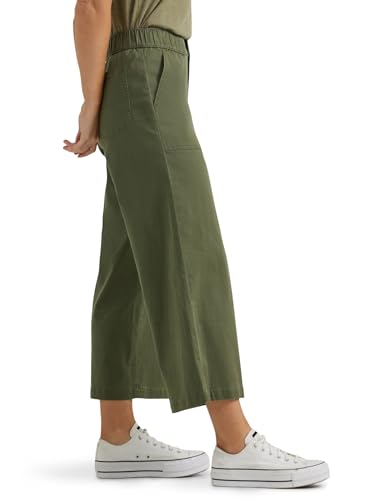 Lee Womens Ultra Lux Comfort Utility Crop Capri Pants, Olive Night, 16 US