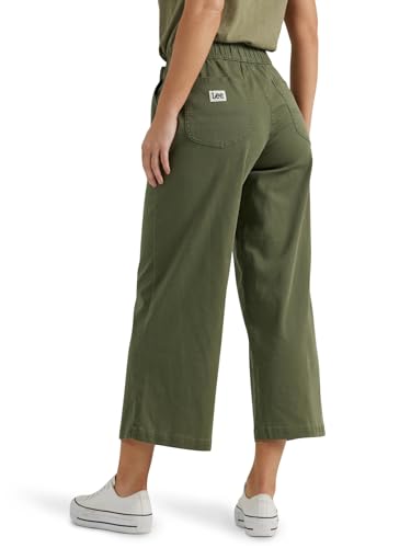 Lee Womens Ultra Lux Comfort Utility Crop Capri Pants, Olive Night, 16 US