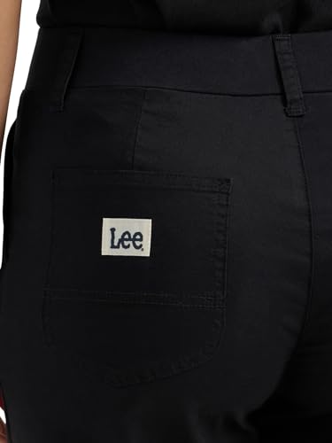 Lee Womens Ultra Lux Comfort with Flex-to-go Utility Skimmer Capri Pants, Union-All Black, 16 US