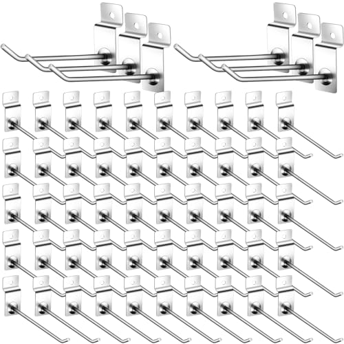 Blulu 50 PCS Metal Slatwall Hooks for Retail Display