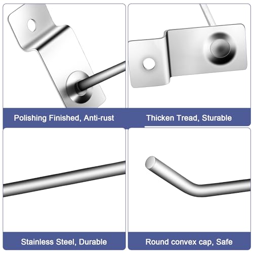 Blulu 50 PCS Metal Slatwall Hooks for Retail Display