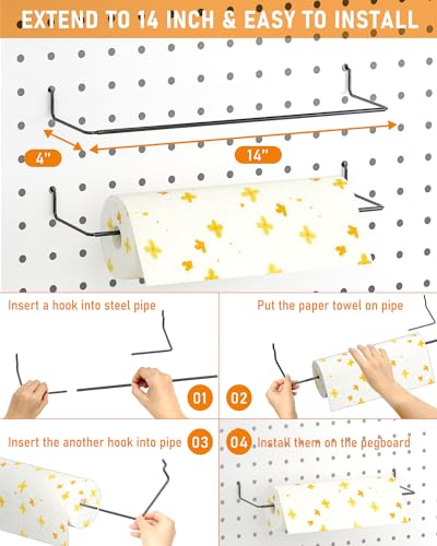 30PCS Peg Board Organizer Kit: Hooks, Bins, Baskets