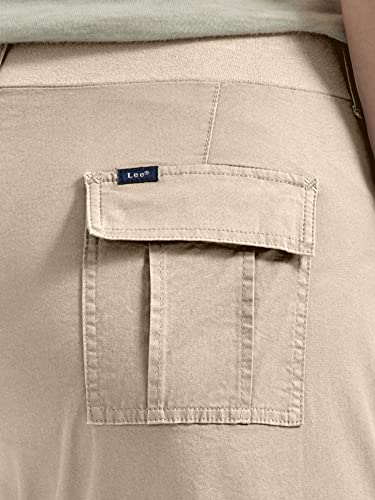 Lee Women's Plus Size Ultra Lux Comfort with Flex-To-Go Cargo Capri Pant Pioneer Beige 18 Plus