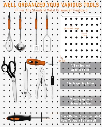 30PCS Peg Board Organizer Kit: Hooks, Bins, Baskets