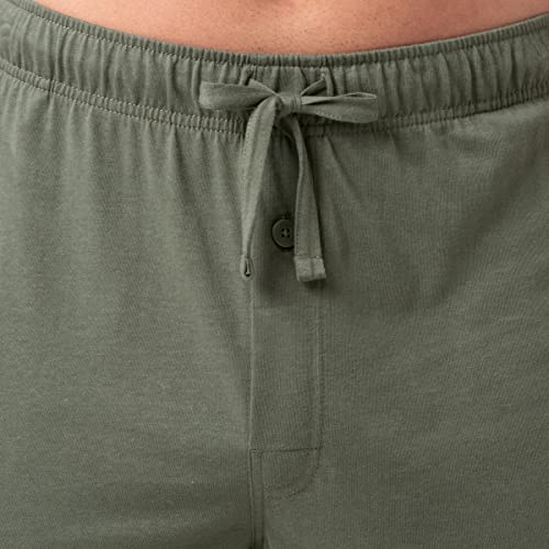 Fruit of the Loom Men's 1-Pack Extended Sizes Jersey Knit Sleep Pant (1 & 2 Packs), Dark Green, X-Large Tall