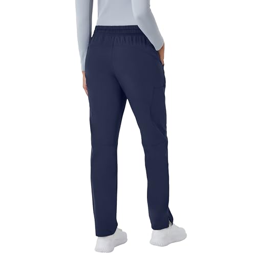 Hanes Plus Size Comfort Fit Pants, Moisture-Wicking Healthcare Scrubs for Women, 3 Pockets, Athletic Navy, 3X Large