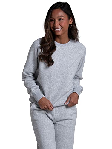 Fruit of the Loom Women's Crafted Comfort Sweatshirts, Pants, & Tri-Blend Tees, Grey Heather