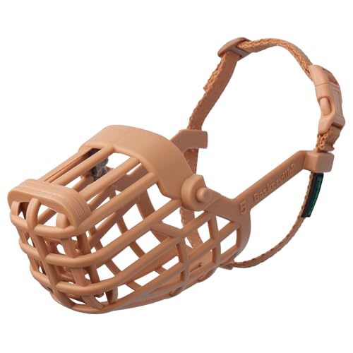 Baskerville Classic Basket Muzzle - Dog can Pant and Drink, Prevents Biting and Food Waste Scavenging, Strong TPR, Ideal for Longer Nosed Dogs, Breathable Dog Training Muzzle for Large Dogs (Size 10)