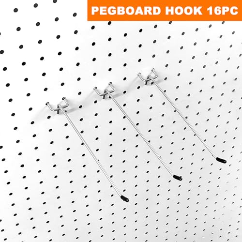 Scartink Pegboard Hooks 8 inch 16 Pack Organizer