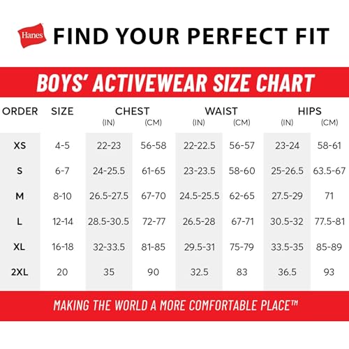 Hanes Boys' Big Eco Smart Pant, Black, Large