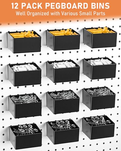 170PCS Heavy Duty 1/4" Pegboard Hooks Kit & Organizer