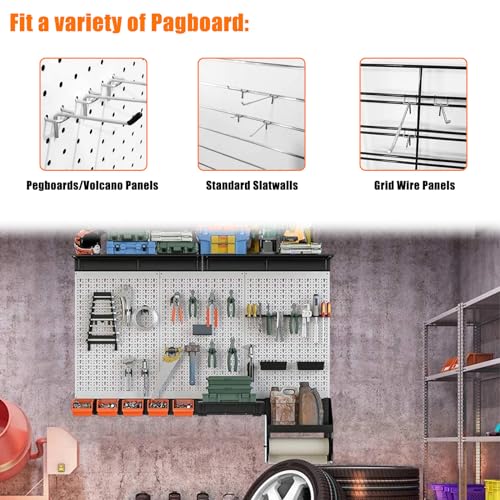 Scartink 6" Pegboard Hooks - Garage Organizer, 20 Pack