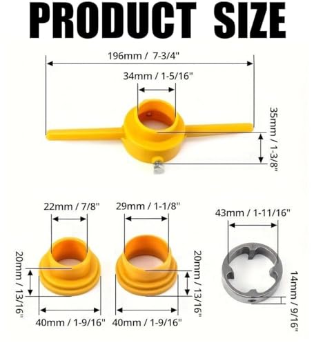 6 Pcs PVC Thread Maker Tool, Pipe Threader Plumbing Tool Kit Plastic Pipe Round Die with 3 Dies 1/2", 3/4" and 1" NPT Die Manual Hand Tool for PVC Threading