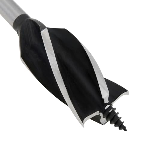 Omninmo Hand Auger Wood Drill, Bushcraft Hand Auger Wrench Portable Multipurpose Woodworking Hand Drill Tool Manual Wood Hole Maker Wrench Survival Tools for Camping and Wilderness