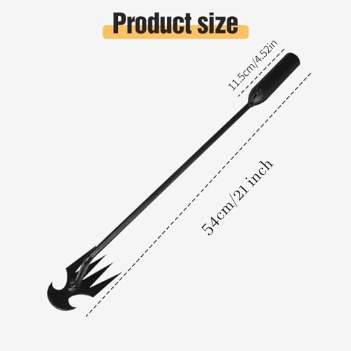 RUINXXT 21 Inch Weed Puller Garden Weed Remover Tool, New Weeding Artifact Uprooting Weeding Tool 4 Teeth Manganese Steel, Gardening Hand Tools Hand Weeder Tool Multifunctional Weeding Digger Tool