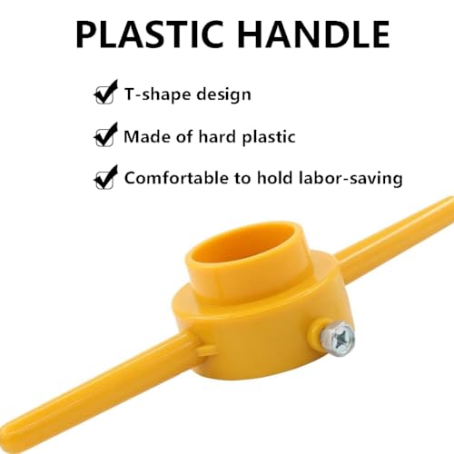 SeonFook 6PCS PVC Die Set Plastic Pipe Round Die Set Thread Maker Tool Pipe Threader Plumbing Tools Kit with 3 Dies 1/2", 3/4" and 1" NPT Die Set Manual Hand Tool for PVC Threading