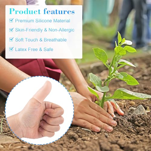 ANCIRS 10pcs Gel Finger Support Protector Caps Gloves, Gel Finger Cots/Covers, Silicone Fingertips for Hands Cracking, Eczema Skin, Trigger Finger Arthritis Pain Relief