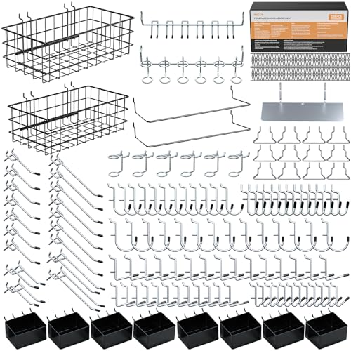 238PCS Pegboard Accessories Organizer Kit with Bins & Hooks