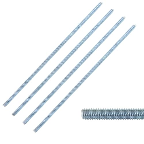 NIDAYE Fully Threaded Rod, Zinc Plated Finishing, 1/4" -20 Thread Size, 12" Length, Right Hand Threads