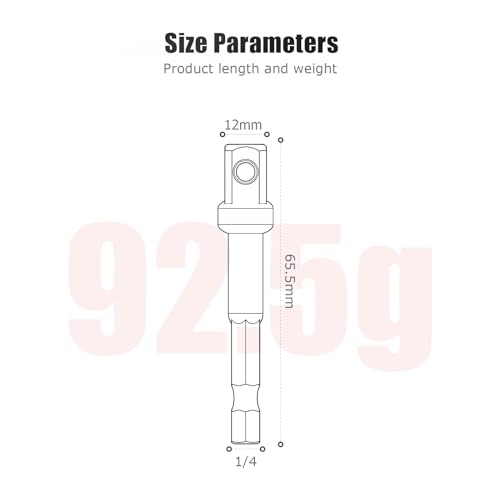 Fruholt Impact Grade Power Hand Tools Driver Sockets Adapter Set for Drill - 3 Pack 3/8 Socket Adapter 1/4 Inch to 3/8 Socket Adapter Kit for Impact Driver,Automotive DIY,Handle Nut Driver and Drills