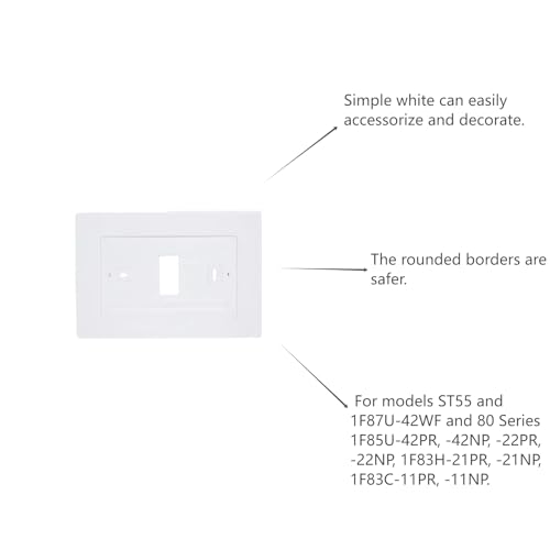 CAMGJORT F61-2663 Wall Plate for Sensi Wi-Fi Programmable Thermostat,Hand Control, White (1)