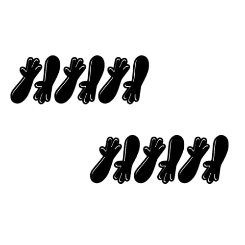 BETM Funny Outlet Cover Decal Creative Arm and Hand Outlet Decals Wall Outlet Sticker Electrical Outlet Stickers Hands Cute Socket Stickers(Per Set 6 Outline Decals and 6 Solid Decals) (2 Set)