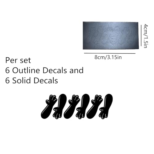 BETM Funny Outlet Cover Decal Creative Arm and Hand Outlet Decals Wall Outlet Sticker Electrical Outlet Stickers Hands Cute Socket Stickers(Per Set 6 Outline Decals and 6 Solid Decals) (2 Set)