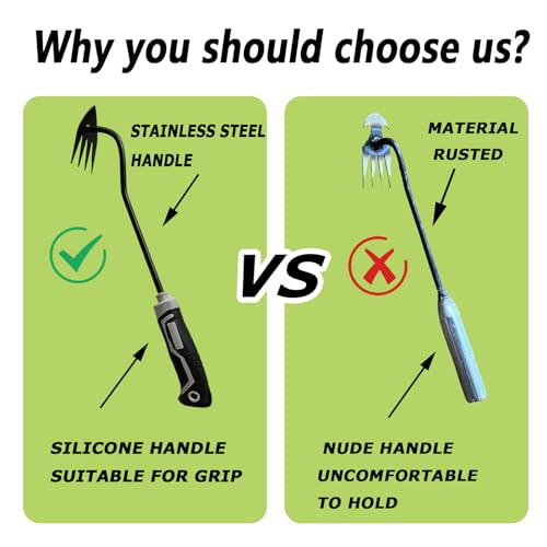 YDKOJGW Weeding Tools 3 pcs,Portable Garden Weeder Tool,2024 New Weed Puller Tool,for Hand Weeder Puller for Vegetable Gardening Backyard Farm Planting & Uprooting Weeding Tool (GGO111)