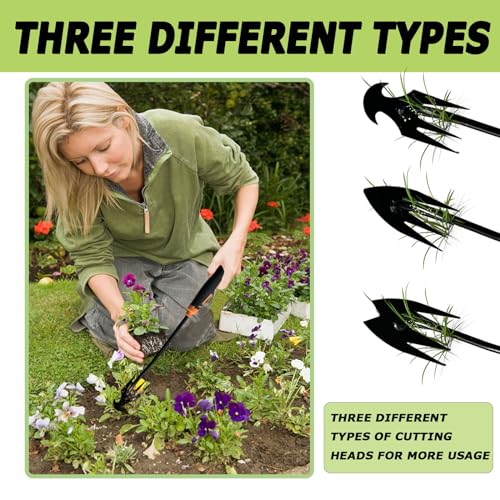 YDKOJGW Weeding Tools 3 pcs,Portable Garden Weeder Tool,2024 New Weed Puller Tool,for Hand Weeder Puller for Vegetable Gardening Backyard Farm Planting & Uprooting Weeding Tool (GGO111)