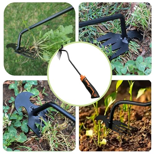 YDKOJGW Weeding Tools 3 pcs,Portable Garden Weeder Tool,2024 New Weed Puller Tool,for Hand Weeder Puller for Vegetable Gardening Backyard Farm Planting & Uprooting Weeding Tool (GGO111)