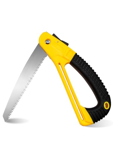 KIKETECH Folding Saw, Pruning Saw for Hand Guards, Hand Saw for Cutting Wood, 7-Inch Camping Saw with Sharp Blade Quality SK-5 Steel, Outdoor Small Camping Saw, Portable Garden Saw