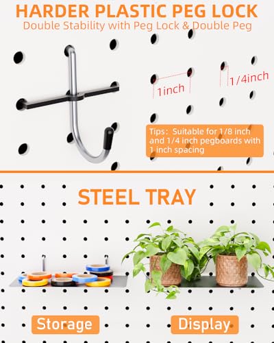 238PCS Pegboard Accessories Organizer Kit with Bins & Hooks