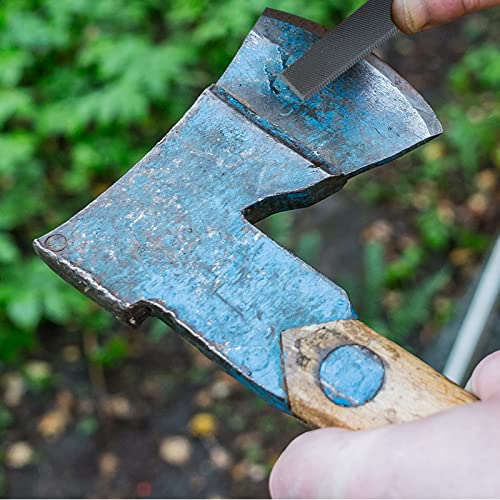 6-inch Flat Medium Cut File Double Cut Teeth High Hardened Steel Hand File Without Handle Suitable for Shaping Wood, Metal, Plastic