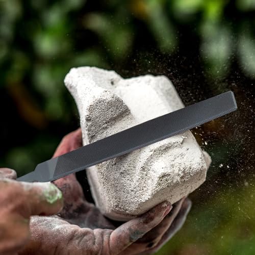 6-inch Flat Medium Cut File Double Cut Teeth High Hardened Steel Hand File Without Handle Suitable for Shaping Wood, Metal, Plastic