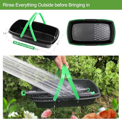 Garden Tool Set, Brewin Gardening Tool Set with Multi-Purpose Basket, Garden Kneeler, Trowel, Transplanter, Fork, Cultivator, Hand Hoe, Claw. Sturdy & Lightweight Outdoor Hand Tools