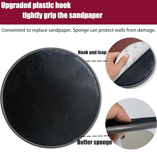 9 Inch Radial Hand Sander - Premium Wall Cleaning and Polishing Tool with Hook and Loop System – An Unmatched Unique Metal Pivoting Hinge Drywall Sander