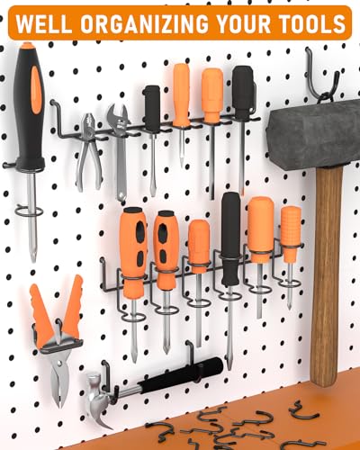 176PCS Black Pegboard Hooks Set for Garage Tool Organization