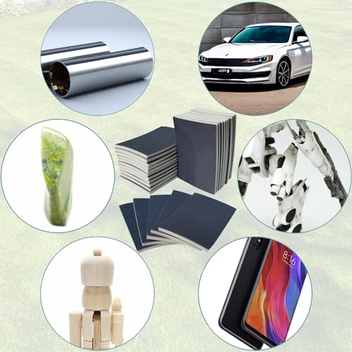 SACKORANGE 20 PCS 3 x 4 Inch 400-3000 Grit Sanding Sponge Set, Ultra Fine Sanding Sponges Pads, Soft Foam Hand Sander Block Wet Dry Sandpaper for Model Drywall Metal Wood Furniture Polishing