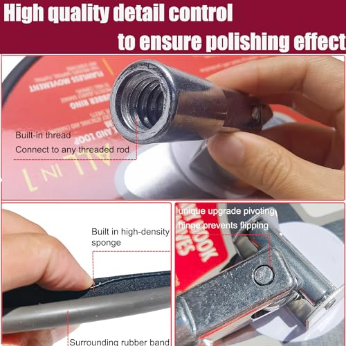 9 Inch Radial Hand Sander - Premium Wall Cleaning and Polishing Tool with Hook and Loop System – An Unmatched Unique Metal Pivoting Hinge Drywall Sander