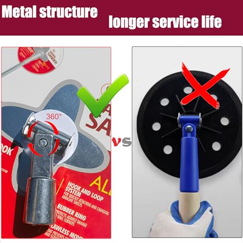 9 Inch Radial Hand Sander - Premium Wall Cleaning and Polishing Tool with Hook and Loop System – An Unmatched Unique Metal Pivoting Hinge Drywall Sander