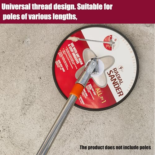 9 Inch Radial Hand Sander - Premium Wall Cleaning and Polishing Tool with Hook and Loop System – An Unmatched Unique Metal Pivoting Hinge Drywall Sander