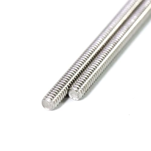 NIDAYE Stainless Steel Fully Threaded Rod, 1/4" -20 Thread Size, 12" Length, Right Hand Threads, 4 Pieces