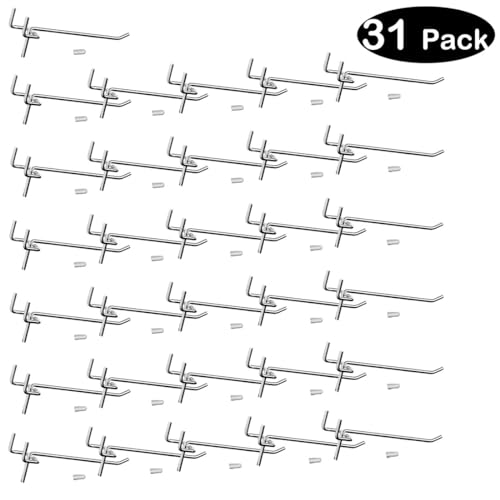 31-Piece Heavy Duty Pegboard Hooks Set for Tool Organization