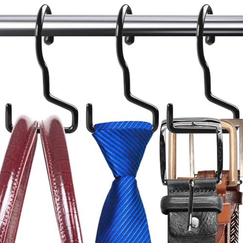 12 Pack Purse Hangers,Purse Organizer for Closet, Backpack Hanger Hooks for Closet,Vinyl Coated Anti-Slip Metal Bag Hanger for Hanging Purses,Jeans, Ties, Handbags, Belts, Scarves,Hats