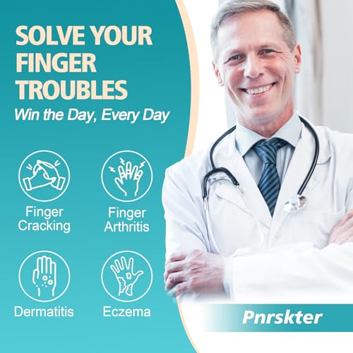 Pnrskter Finger Cots Finger Covers - New Material Finger Sleeves, Support Finger Protectors(8pcs) Great for Finger Arthritis, Finger Cracking, Hand Eczema and Other Finger Pain Relief(Nude, Medium)